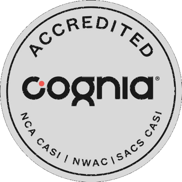 Sello de acreditación Cognia: NCA CASI, NWAC, SACS CASI